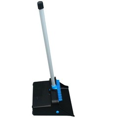 Impact LobbyMaster Plastic Dust Pan, 11.72″ Wide, 31″ PVC Handle, Blue/Black