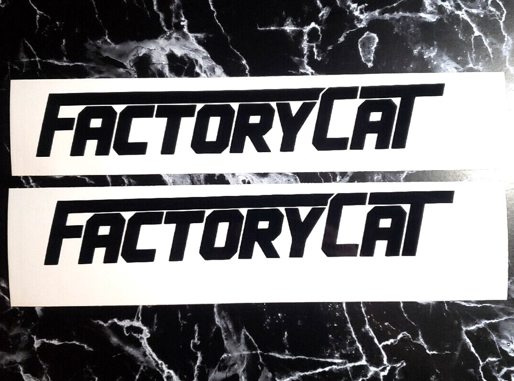 FACTORYCAT TOMCAT Decals Stickers Gloss Black 12″ (4) Fast USA!