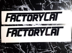 FACTORYCAT TOMCAT Decals Stickers Gloss Black 12″ (4) Fast USA!