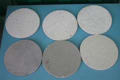 LOT OF 6 USED 3M TRIZACT DIAMOND HX DISCS 5″ RED MEDIUM & GOLD FLOOR POLISHING