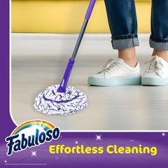 Fabuloso Twist Mop, Self Wringing Floor Mop with Non Scratch Scrubber and Rem…