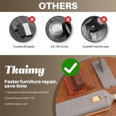 Laminate Floor Repair Kit, 6 Color Linoleum Hard Wax Touch B-6 Colors