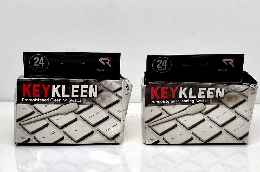 Read Right KeyKleen Keyboard Premoistened Cleaning Swabs, 24 Count/Box Lot of 2