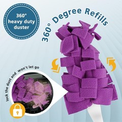 360° Fleece Duster Refills for Swiffer, Washable Reusable Multicolor