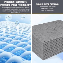 100 Pcs 10×13 Inch Oil Absorbent Pads for Automotive Workshop Spill Control