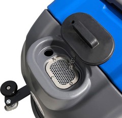 Emotor 15” Brush Foldable Walk Behind Hand Push Floor Scrubber Machine(blue)
