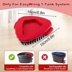Upgrade Scrub Brush Compatible with O Cedar EasyWring 1 Tank, 1 Pack, Red