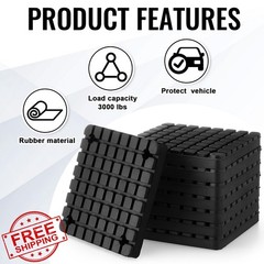 Nuanchu 8pk 4-3/4″ Square Rubber Auto Lift Spacer Pads