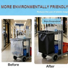 High Capacity Replacement Janitorial Cart Bag, Waterproof, Thickened Housekee…