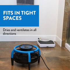 Dri-Pod Pro Omnidirectional Floor and Carpet Dryer, Ventilating Floor Dryer for