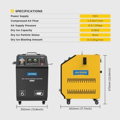 AUTOOL Dry Ice Blasting Cleaning Machine Dry Ice Blaster for Car Ships Aviation