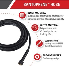 Simpson Genuine OEM Santoprene Hose Kit, 1/4″ x 25′ x 4000 PSI – 41182
