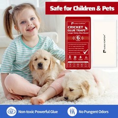 LULUCATCH Cricket Insect Glue Traps – 6 Pack Bug Cockroach 6 Pack, White