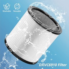 2 Pack DXVC6910 Cartridge Filter Replacement for DEWALT 6-16 Gallon Wet/Dry Vac