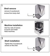 LS-PRO Automatic Hand Dryer for Commercial Bathrooms. High Speed Hot Air