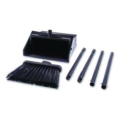 Carlisle Duo-Pan Upright Dust Pan and Broom, 11.8 x 36, 24.5″ Handle, Plastic