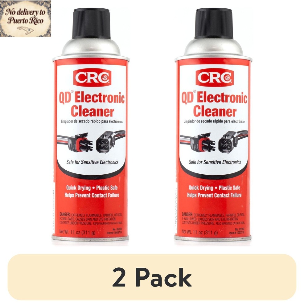2 Pack CRC Electronic Cleaner Spray, Quick Dry Aerosol , 11 oz Universal