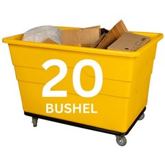 ReadySpace Commercial 20 Bushel Utility Cart with Steel Base, Poly Box Basket…