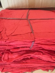 2500 New B Grade Great Mechanics Shop Rags Towels Red 13″X14″