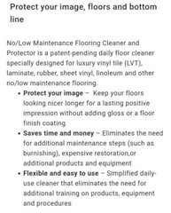 2X Ecolab 6101945 Consentrated low Maintenance Flooring Cleaner & Protector 44oz