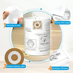 8 Pack CMXZVBE38749 Vacuum Dust Bags Replacement for CRAFTSMAN 16-20 Gallon W…