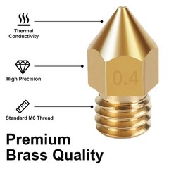 16 Pcs MK8 Brass 3D Printer Nozzle Kit Extruder Replacement Parts Set