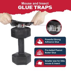 Glue Mouse Traps Indoor for Home -12 Pack Sticky MouseTraps black