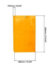 QWORK Janitorial Cart Bag, 24 Gallon Waterproof Large Capacity 2 pcs, Yellow