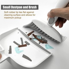 Dust pan, Small Broom and Dustpan Set, Mini Brush 1pcs, Gray