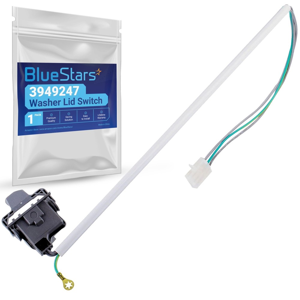 BlueStars Upgraded 3949247 Washer Lid Switch Replacement – Fit As Pictured