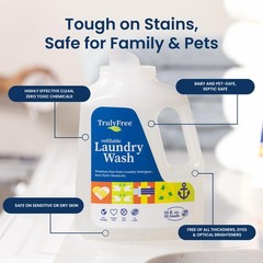 Truly Free Natural Laundry Detergent for Sensitive Skin 50 Fl Oz (Pack of 1)
