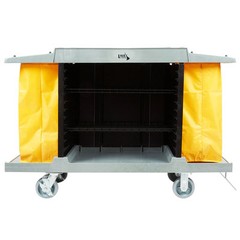 Housekeeping 3 Shelf Cleaning Mop Linen Utilty Cart Hotel Janitor Commercial
