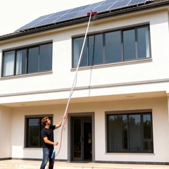 Long Reach Solar Panel Cleaning Brush Kit Pole Length 7m/22.97ft for Outdoor