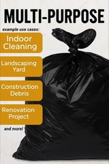 Maximite Contractor Trash 33 Gallon 2.5 Mil 250 Count Bulk Heavy-Duty Black