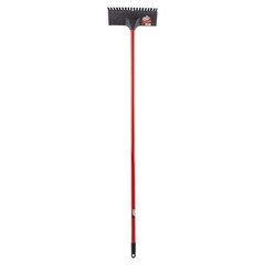 Heavy Duty Floor Scrub Brush Polypropylene Block Steel Handle Multi Surface Use