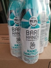 Bulk Case of 24 5.5oz Bare Hands 70% Alc. Aloe Hand NO PARABEN Aerosol Sanitizer
