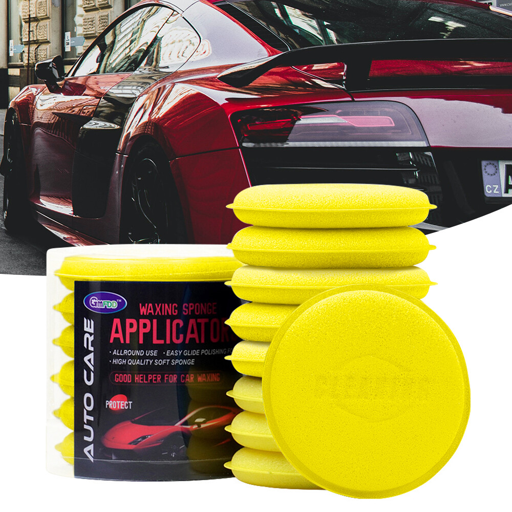 12PCS Car Waxing Polish Foam Sponge Wax Applicator Cleaning Tool Detailing Pads