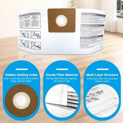 12 Pack 90667 Filter Bags for Shop-Vac 1-1.5 Gallon Wet/Dry Vacuum