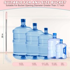 5 Gallon Water jug Cleaning Brush，2 Pack Bucket Brush, 12.2 inches, Powdered