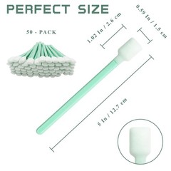 50PCS Foam Cleaning Swabs – Anti-Static Lint-Free Applicators for Green
