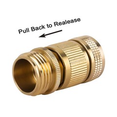 Garden Hose Quick Connector Water Qucik Connect 6 Sets, Brass