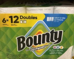 Bounty 15703 Select-a-Size 6″ x 11″ Kitchen Roll Paper Towels – White (6/CT) New