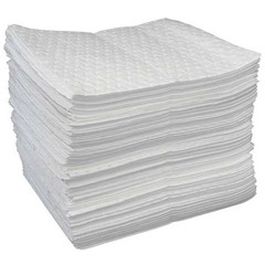 Oil-Dri Sorbent Pad, 25 gal, 15 in x 19 in, , White, Polypropylene L90812