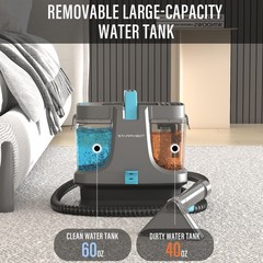 Portable Carpet Cleaner Machine with Steam and Heating Techology,18Kpa Powerf…