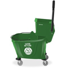 33 Quart Commercial Mop Bucket with Side Press Wringer, Green