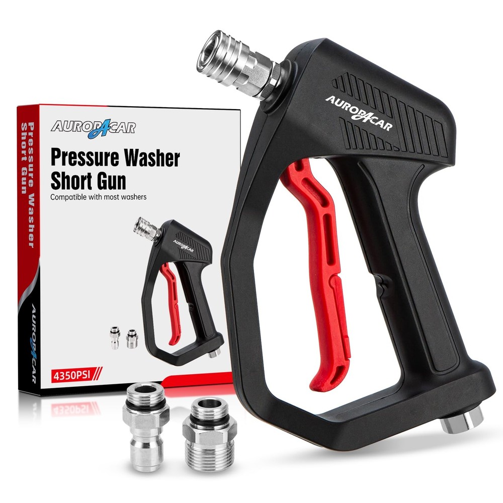 AURORA CAR 4350 PSI Short Pressure Washer Gun, 1/4” Quick Connector Black