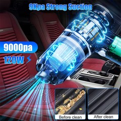 Mini Cordless 2 in 1 Portable Handheld Vacuum Cleaner Powerful Suction Home/Car