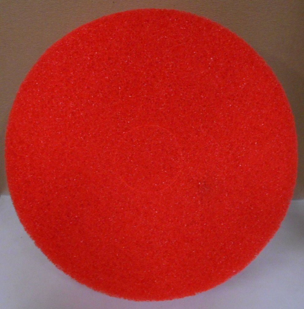 Lot of 5 15″ Light Floor Buffing, Cleaning & Polishing Pads, Red – PDLC03015