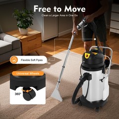 3-In-1 Commercial Carpet Cleaning Machine Vacuum Extractor Cleaner Machine 40L