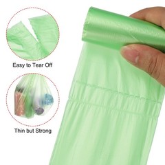 8 Rolls / 240 Counts Small Trash Bags 0.5 Gallon Garbage Bags Green
